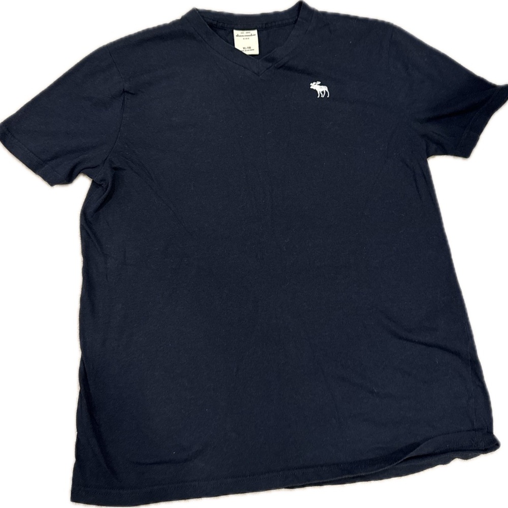 Abercrombie & Fitch Dark Blue V-Neck Tee